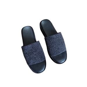 Lauren Manoogian Dark Gray Black Brushed Platform Sandals EU 37 US 6.5 to 7